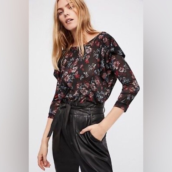 FREE PEOPLE Dock Street Floral Top - Picture 3 of 5
